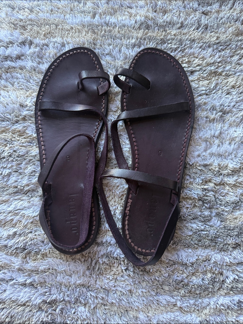 Lanapo Women's Brown Leather Strappy Sandals